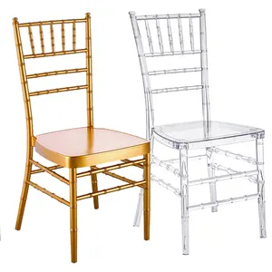 His And Hers Wedding Chairs Chiavari Tiffany Stacking Crystal Chairs Dining Room Furniture Resin Modern Factory Wholesale Quality Event Banquet Chair