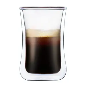 Ly Thủy Tinh Hai Lớp 8.5Oz Cốc Trà Cappuccino Cà Phê Latte/Kính Hai Lớp Cốc Thủy Tinh Hai Lớp