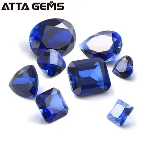 Lab Oluşturulan Korindon 34 # Sentetik Blue Sapphire Prices