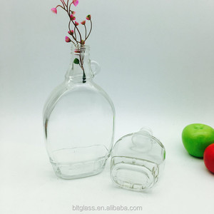 Xi-rô Ho Khô Phẳng 250Ml 375Ml 500Ml Chai Thủy Tinh Xi-rô Phong Hoàng Gia Rỗng Có Nắp Nhựa - Product Image 5