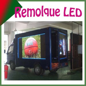 China, Camión doble o <span class=keywords><strong>triedro</strong></span> pantalla led P10, remolque con pantalla a todo color para publicidad o gran eventos exteriores - Product Image 1