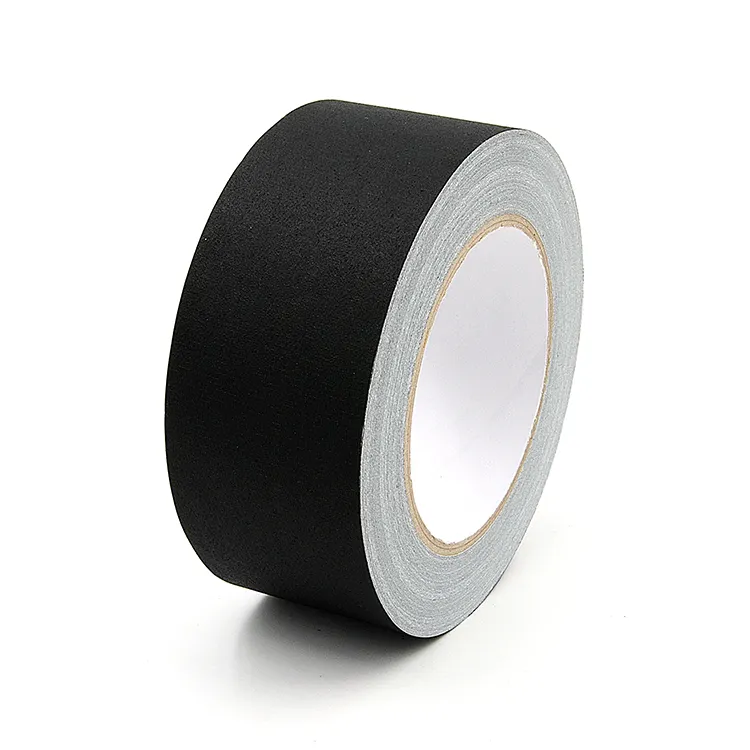 Matt gaffer tape factory price black no residue easy to tear gaffers tape for entertainment industry