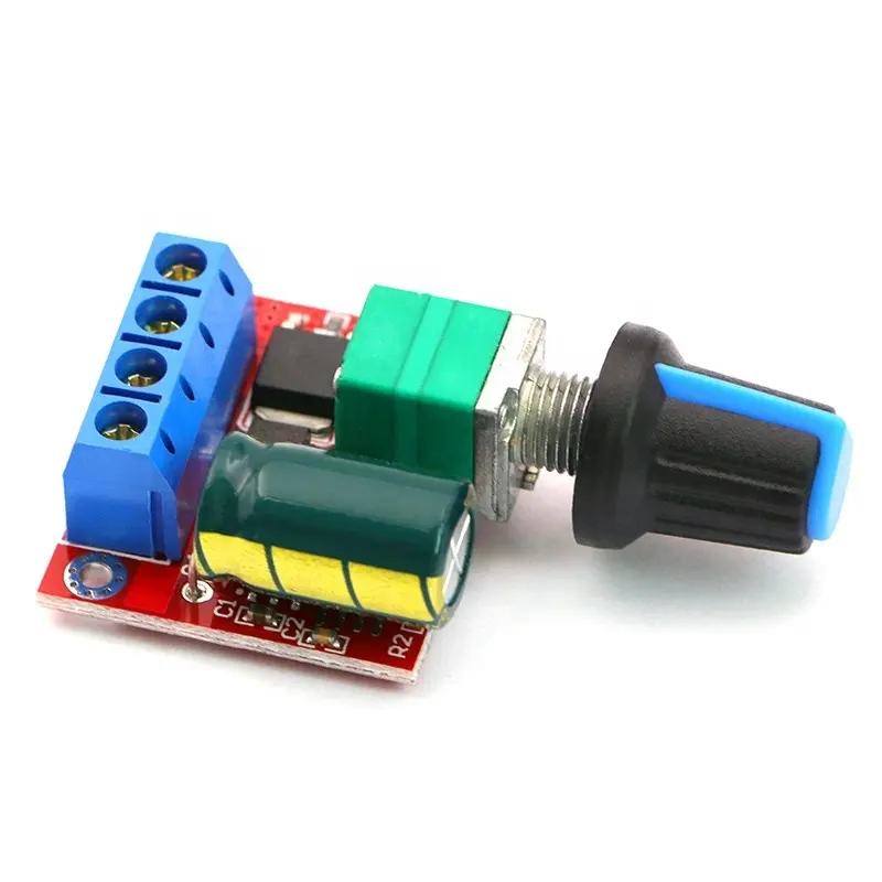 PWM dc motor speed governor 5v-35v speed regulating switch board 5A switch function LED dimming speed regulating module