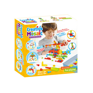 3D ประกอบบล็อกเจาะสกรูตัวต่อ234ชิ้นของเล่นเพื่อการศึกษาโมเสคสำหรับเด็ก - Product Image 1