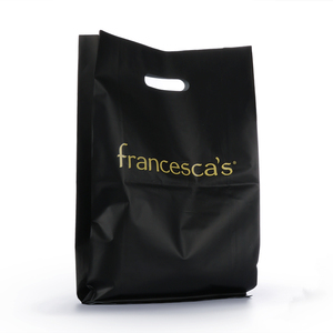 Bán lẻ túi mua sắm tùy chỉnh nắm bắt LDPE chết cắt xử lý nhựa phân hủy sinh học ống đồng in túi đáy vuông, bên miếng vải hình tam giác Túi - Product Image 3