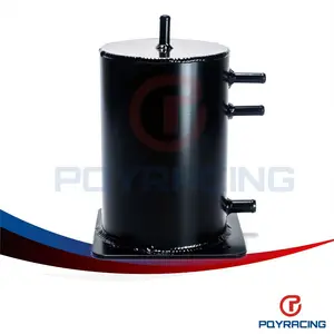 PQY STORE-Fuel Swirl Pot Alloy 1.5 LT Fuel Surge Tank For Motorsport Race Drift Rally Drag Car PQY-TK05BK