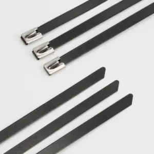 Insulation ball-lock epoxy coated wire cable ties