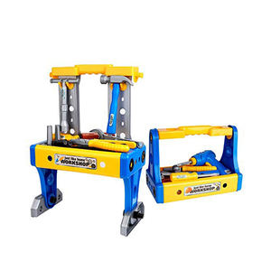 Ensemble de table de travail de jeu d'imitation en plastique de luxe pour garçons avec perceuse électrique - <span class=keywords><strong>Jouet</strong></span> d'atelier de construction réaliste pour les jouets d'outils préscolaires - Product Image 1