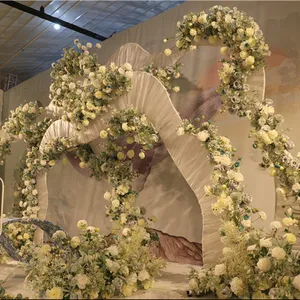 Düğün arka planında çiçek duvar dekorasyon düzenleme topu centerpieces favor