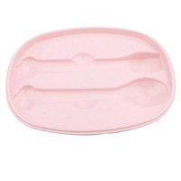 Ensemble de vaisselle bento pour enfants en fibre de bambou écologique, boîte à lunch bento japonaise pour enfants