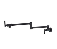 Robinet de cuisine et de salle de bain moderne Mainstays noir mat avec douchette extractible, à un seul trou, à poser sur comptoir, en laiton