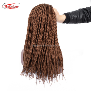 Vente chaude : Cheveux tressés en boîte de 18 pouces, style sénégalais, tresses en boîte à deux tons, expression pour les cheveux tressés en boîte - Product Image 3