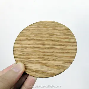 Dongguan factory Custom Handmade 2mm thickness oak wooden coaster