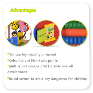 L'activité en bois <span class=keywords><strong>Cube</strong></span> avec Horloge/Abacus/Magnétique Alphabets - Product Image 3