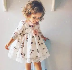 Wholesale high quality baby girl summer dress kids party wear frocks girls boutique clothing