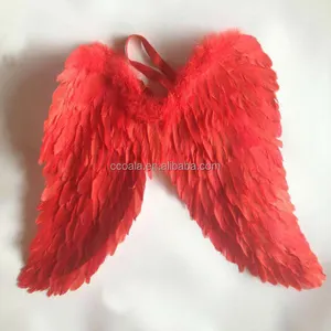天使羽毛翅膀圣诞颂歌服装配饰红色小