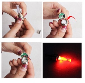 Lumières solaires de jante de pneu, lumières de vélo de route de montagne, <span class=keywords><strong>LED</strong></span>, bouchons de <span class=keywords><strong>Valve</strong></span> de pneu, rayons de roue, lumière <span class=keywords><strong>LED</strong></span> - Product Image 3