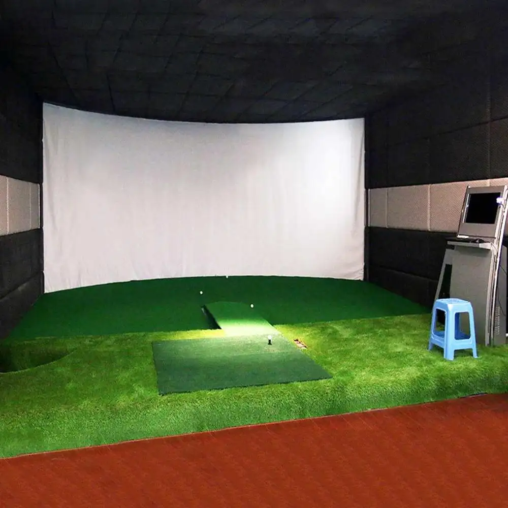 Il trasporto Libero 300*200 CENTIMETRI Pallina Da Golf Simulatore di Impatto del Display di Proiezione Schermo Bianco Materiale del Panno MNQ003