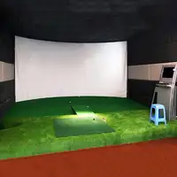 Écran de projection d'impact d'entraînement intérieur, tissu blanc pour le  golf