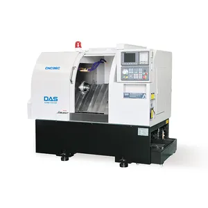 Syntec Cnc בקר מיטה באלכסון מיני CNC מחרטה מכונת עם C-ציר