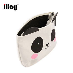 Usine Promotion Toile Fermeture À Glissière Dessins Animé Panda <span class=keywords><strong>Noir</strong></span> <span class=keywords><strong>et</strong></span> <span class=keywords><strong>Blanc</strong></span> Visage Cosmétique <span class=keywords><strong>Sac</strong></span> - Product Image 3