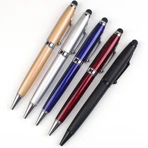 Business using pen nice price hight quality custom logo metal touch stylus ballpoint pen for gift