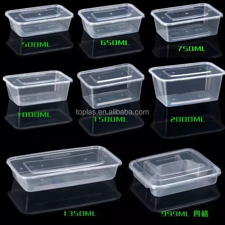 Buy 1500ml Square Food Containers Plastic Disposable To Go Food Boxes With  Lids from Guangdong Yuesheng Houseware Technology Co., Ltd., China