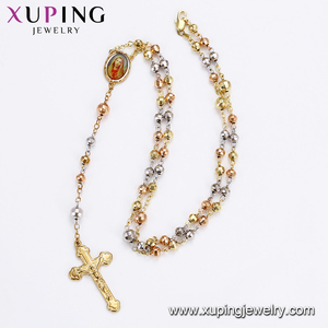 44263 xuping 패션 기독교 보석, 유니섹스 기독교 묵주 크로스 펜던트 목걸이 - Product Image 5