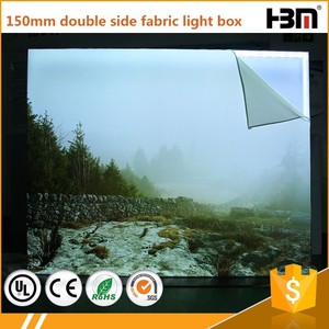 150mm sans cadre en aluminium double face tissu boîte à lumière avec piètement pour foires et affichage d'exposition - Product Image 4