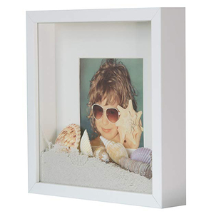 Caja de sombras <span class=keywords><strong>3D</strong></span> profundas, marco de fotos, madera de nogal blanco y negro, plexiglás MDF para decoración del hogar, exhibición de arte, para flores, retratos de animales - Product Image 6