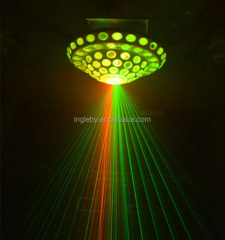 RG laser effect cheap mushroom sound active led dj light per ktv soffitto decorazione testa mobile discoteca led rotante stage light