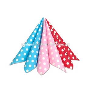 Santian giấy 33x33cm <span class=keywords><strong>2</strong></span>/3 <span class=keywords><strong>ply</strong></span> dùng một lần nhà hàng Khăn ăn in Polka Dot trang trí gấp phong cách Cocktail giấy serviettes - Product Image 2