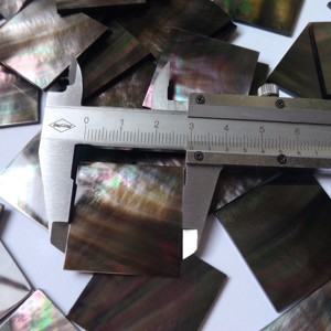 Hoogwaardige gekalibreerde natuurlijke zwarte schelp vierkante cabochon losse edelsteen parelmoer voor het maken van sieraden - Product Image 3