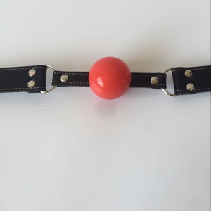 En cuir harnais bondage ceinture bouche gag boule de silicone adulte bdsm fetish gags produits de sexe pour femme - Product Image 4