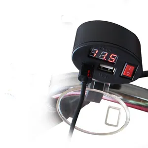 18W 3a Snel Opladen Usb Type-C Voltmeter Motorfiets Telefoon Oplader Usb Oplader Voor Motorfiets