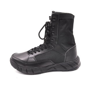 Botas tácticas súper ligeras de cuero negro Arena, suela de EVA vibrantes antideslizantes, altura del tobillo, entrenamiento de invierno, senderismo, zapatillas para correr - Product Image 1