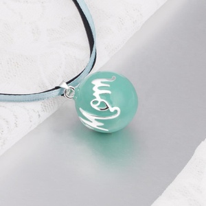 Letras esmaltadas verdes para mamá, Bola de Ángel, Harmony, carillón de embarazo, para bebés, moda - Product Image 2