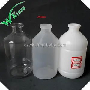 250ml di plastica bottiglia di vaccino, veterinaria droga HDPE bottiglia vaccino