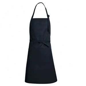 Tablier uniforme de Chef de boulanger, Long bavoir de cuisine avec impression Logo personnalisé, tablier en lin Polyester pour hommes et femmes