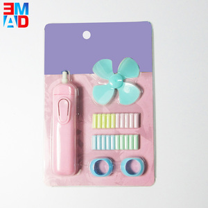 Fantaisie jolie automatique école d'art batterie électrique gomme avec 20 recharges et mini ventilateur - Product Image 1