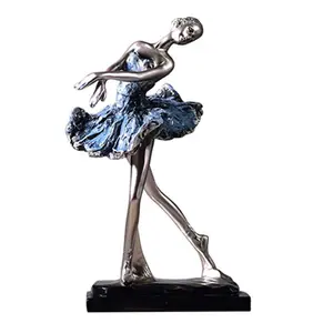 Europeo Retro Della Resina Della Ragazza di Balletto Figurine Creativo di Dancing Lady Scultura Statua per la Casa/Ufficio di Arte Della Decorazione