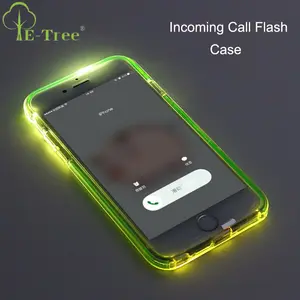 KAYA Renkli Aramalar Flash Işık Plastik Tampon Kılıfları iPhone 7 Için