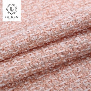 Tissu de manteau en tweed bouclé rose de style français, toucher <span class=keywords><strong>laine</strong></span>, tissé - Product Image 4