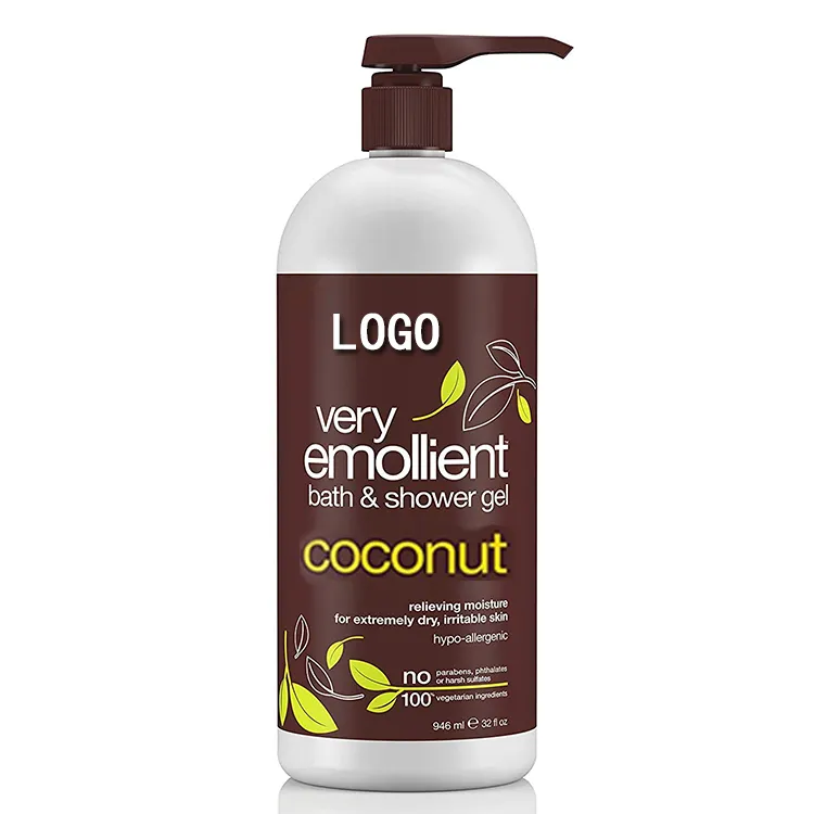 Wholesale OEM Your Brand Name Coconut Milk Body Wash Bath Shower Gel 946ml