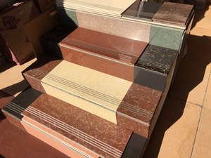 Baldosas cerámicas de piedra para interiores, baldosa klinker para escaleras, diseño de suelo de piedra