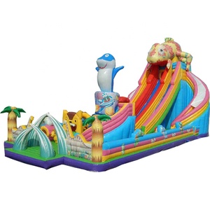 Amusement Park Kindergarten Cartoon Children <strong>Inflatable</strong> Castle Bouncer Slide <strong>Car</strong> Style For Sale - Product Image 3