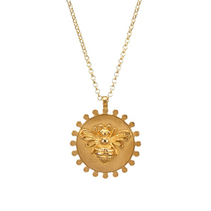 Gemnel 925 Popolare per Le Donne Cubic zirconia Bee moneta a lunga catena della <span class=keywords><strong>collana</strong></span> oro reale - Product Image 1