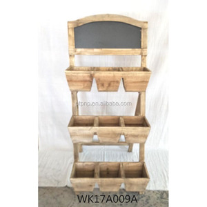زهرة خشبية أنيقة مع سبورة سوداء متعددة الاستخدام ديكور حديقة للحضانة المنزلية أو تصميم الزراعة في الهواء الطلق - Product Image 2