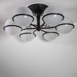 Lámpara de Techo Antigua Gino Sarfatti 2042, Contemporánea, de Vidrio Blanco y Hierro, Ahorro de Energía, Vintage, Moderna, Decorativa, 110-240V - Product Image 3