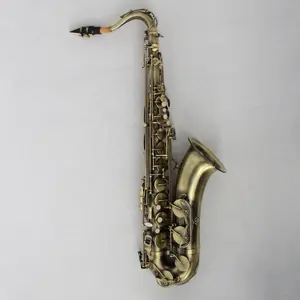 Profession elle OEM Großhandel Hochwertige Holzbläser Musik instrumente Für Studenten Anfänger Antike Farbe Messing Körper Tenor Saxophon